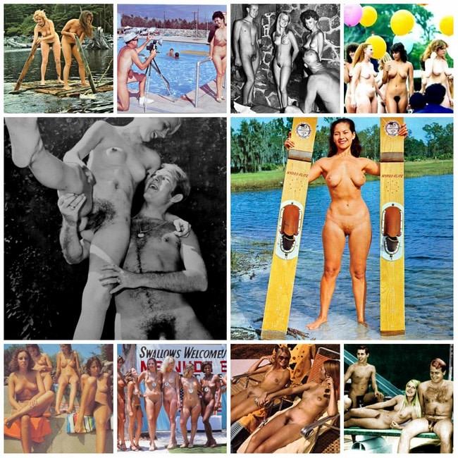 Retro photo adult and young nudists [ヌーディズムコレクション]